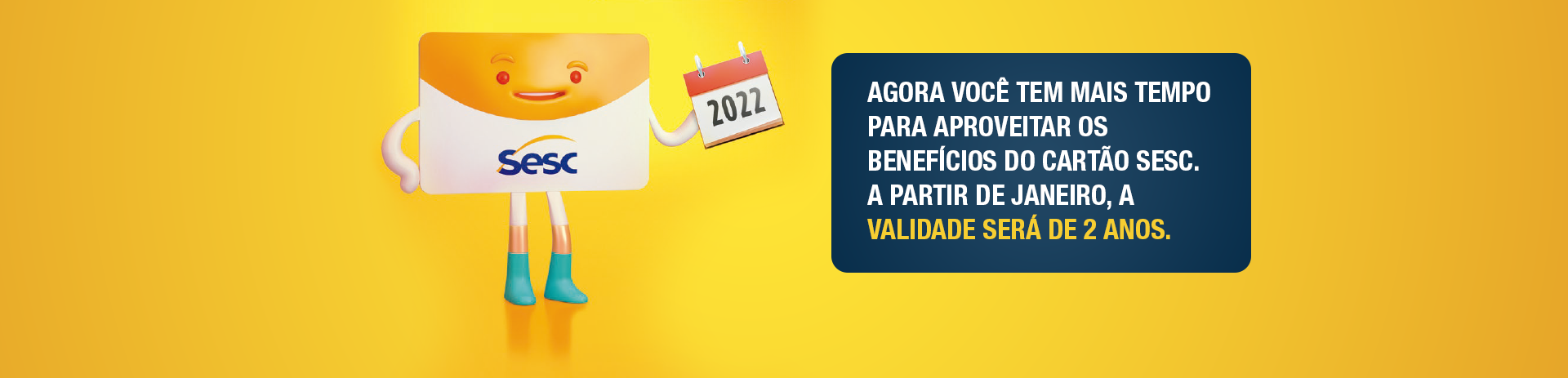 Cartão Sesc com nova validade